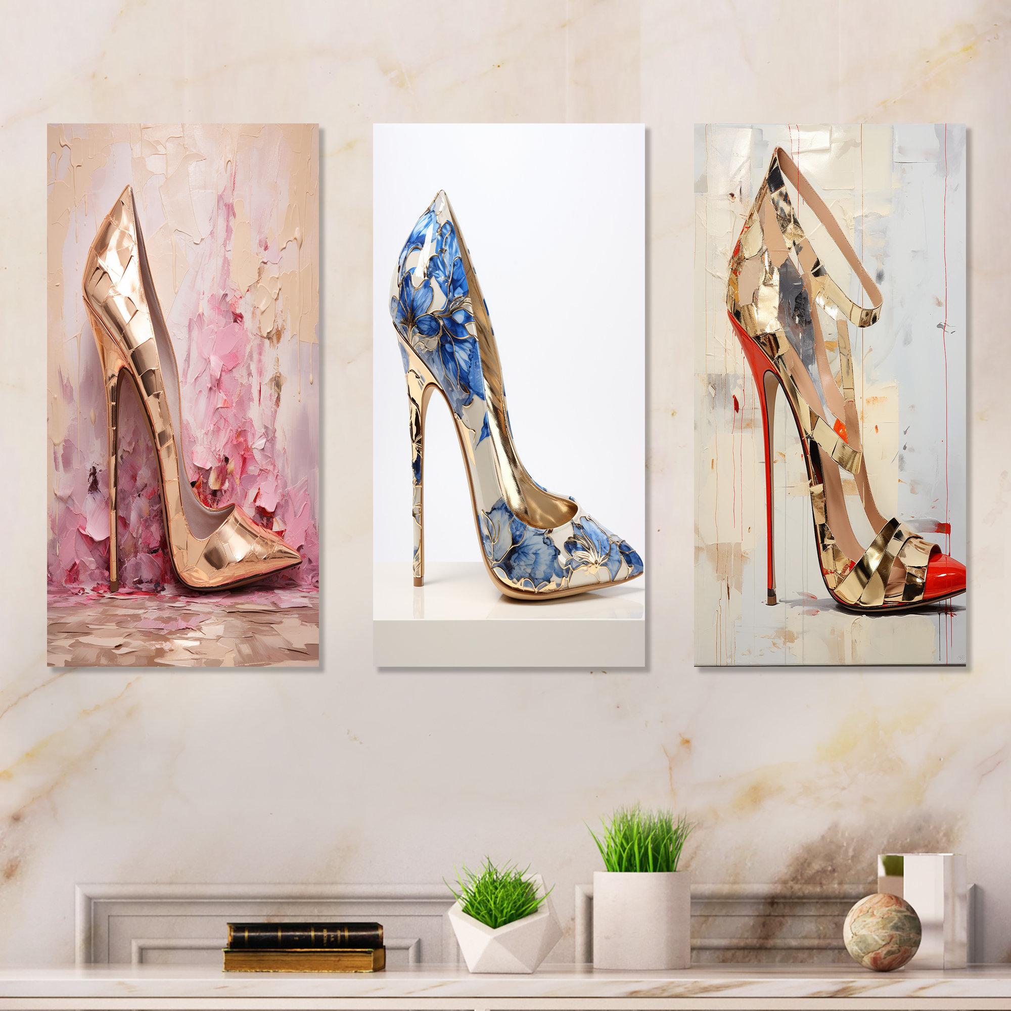 Design Art Fashion Chic High Heel - Fashion High Heels Canvas Art